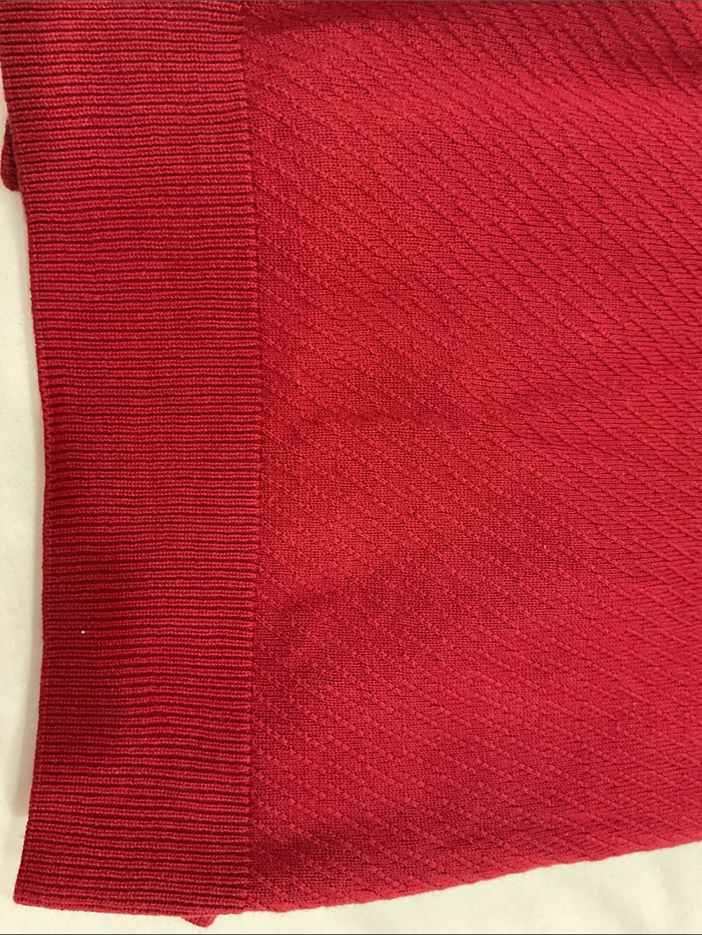 Alan Flusser Red V-Neck Sweater Vest - Picture 3 of 4